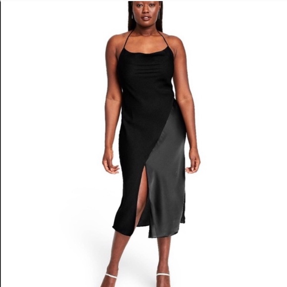 NWT! SOLD OUT STYLE! Flattering Target CUSHNIE Black Slip Dress LIMITED EDITION - Picture 3 of 13